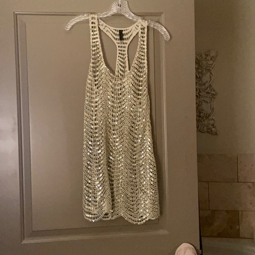 Gold Sequin Cover Up